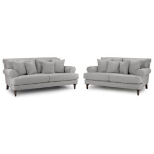 Summerfield Fabric 3+2 Seater Sofa Set In Grey