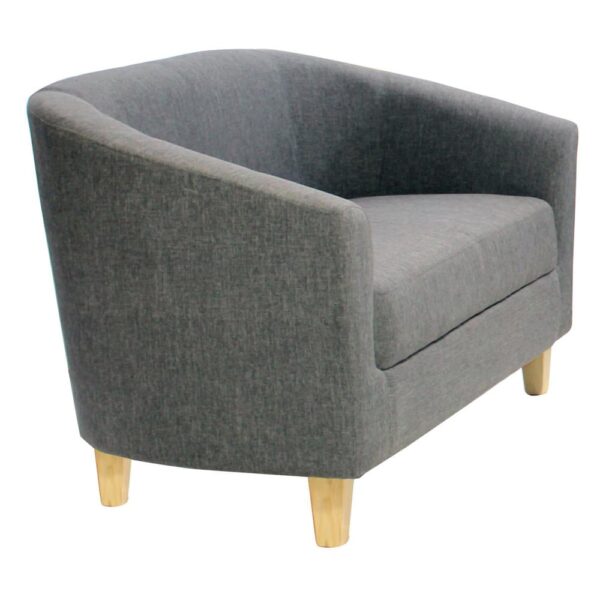 Cardea Fabric 2 Seater Sofa In Dark Grey