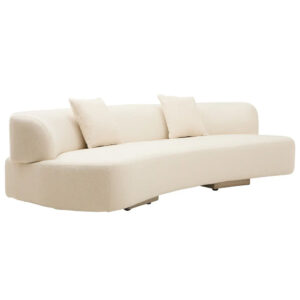 Odessa Fabric 3 Seater Sofa In Cream
