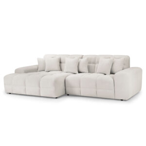 Jackson Fabric Left Hand Corner Sofa In Beige