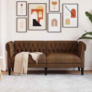 Ardino Fabric 2 Seater Sofa In Brown